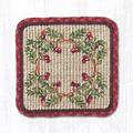 Capitol Importing Co Cranberries Wicker Weave Table Accent Coaster, 5 x 5 in. 83-390C